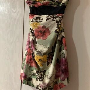Floral Strapless Dress